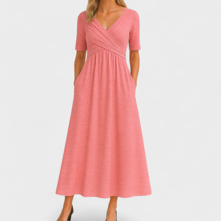 Joanna | Sukienka Damska A-Line Midi Letnia Casualowa