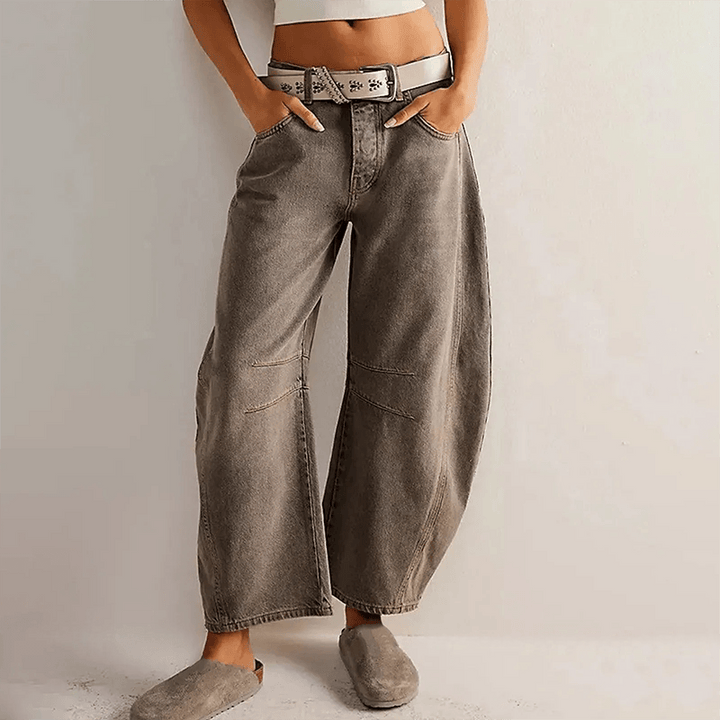 Agnieszka | Jeansy Damskie Z Wysokim Stanem
