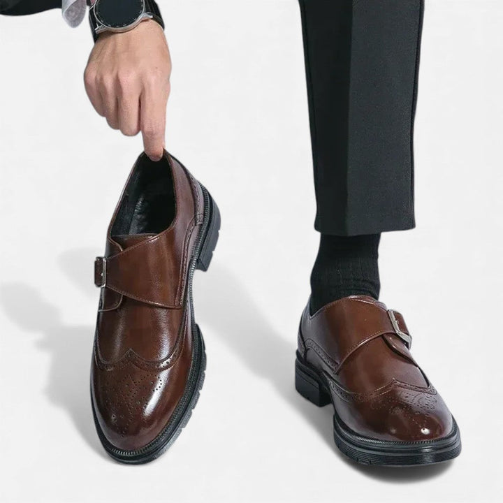 Kornel | Buty Męskie Monkstrap Z Klamrą