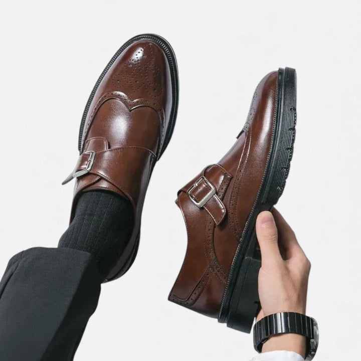 Kornel | Buty Męskie Monkstrap Z Klamrą