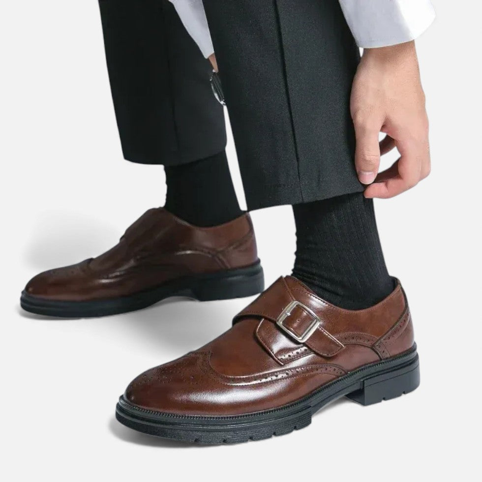 Kornel | Buty Męskie Monkstrap Z Klamrą