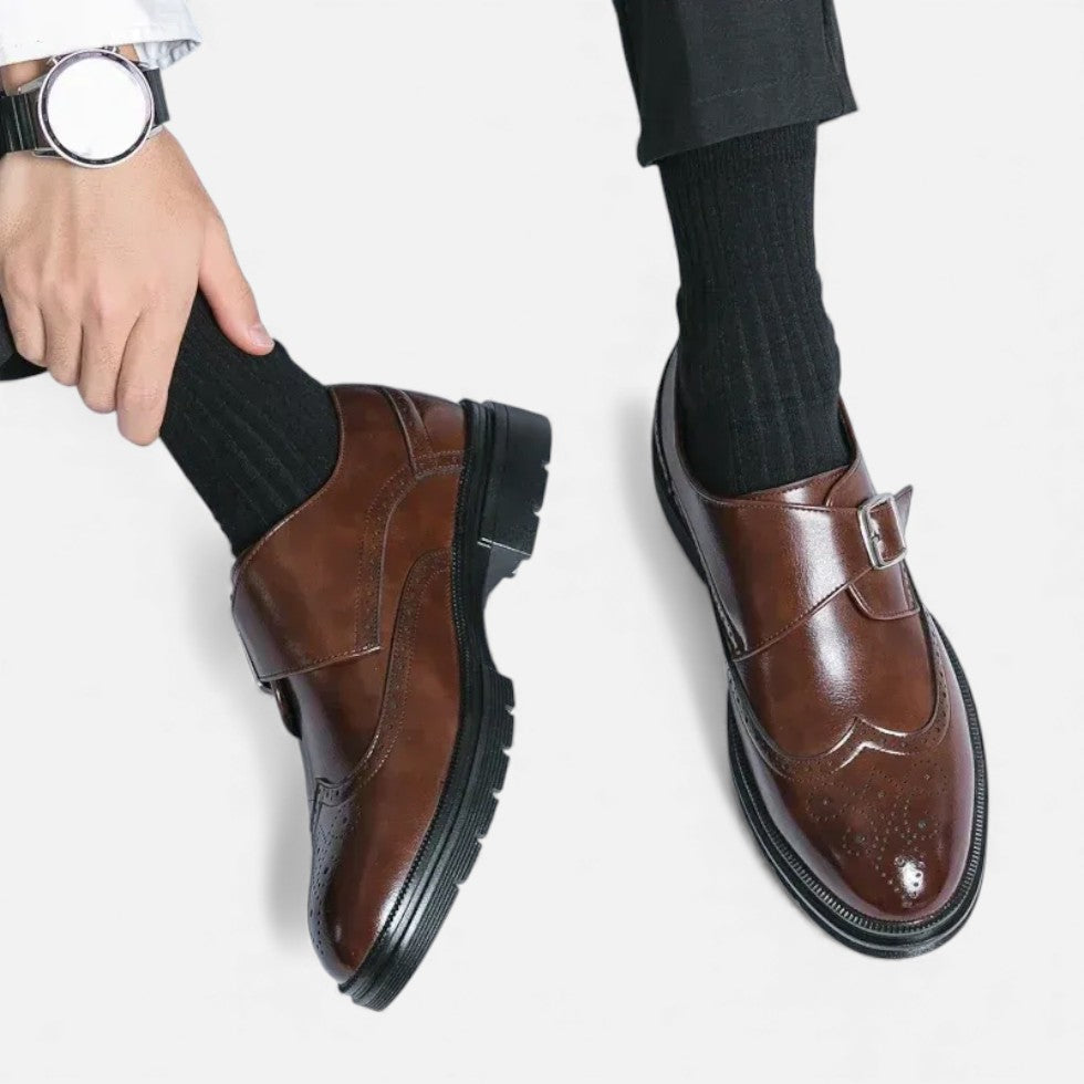 Kornel | Buty Męskie Monkstrap Z Klamrą