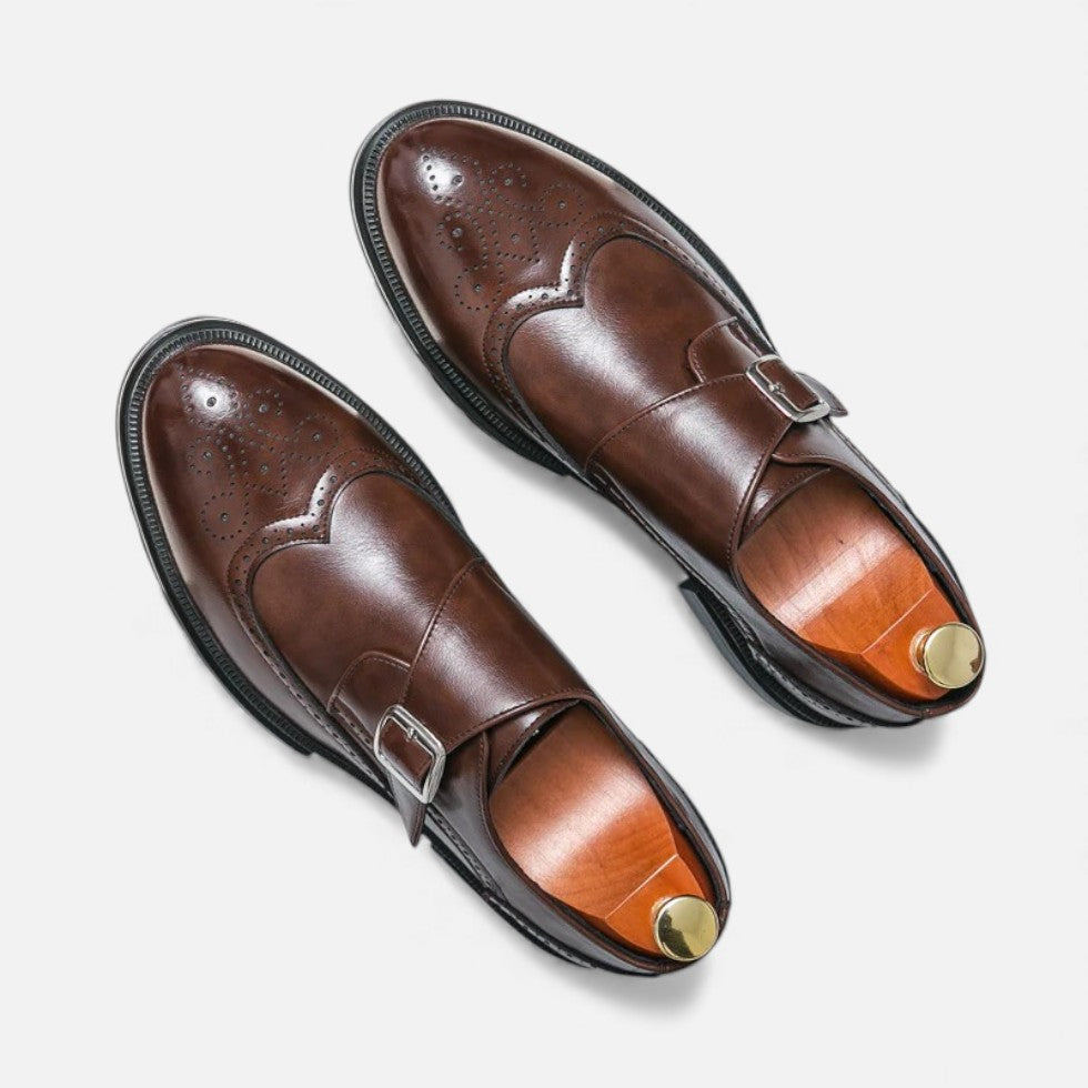 Kornel | Buty Męskie Monkstrap Z Klamrą