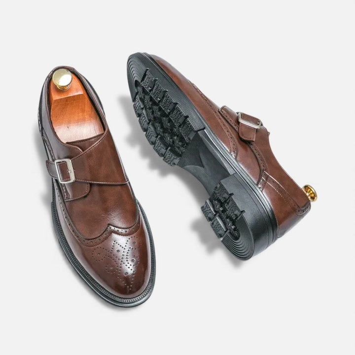 Kornel | Buty Męskie Monkstrap Z Klamrą