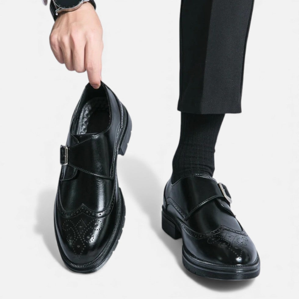 Kornel | Buty Męskie Monkstrap Z Klamrą