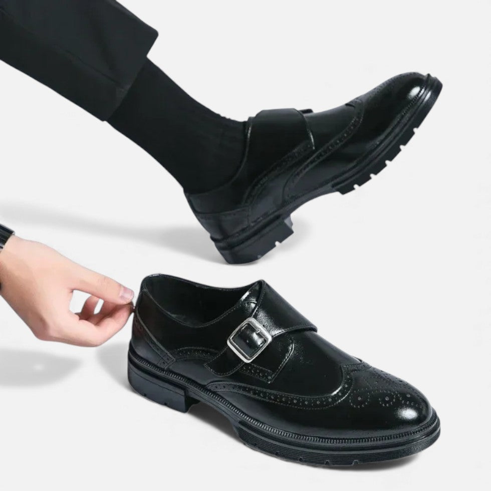 Kornel | Buty Męskie Monkstrap Z Klamrą