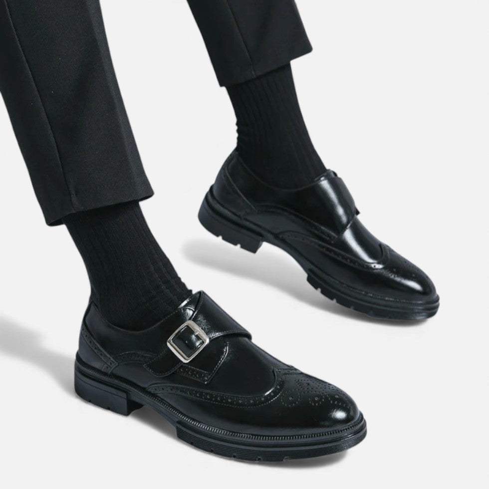Kornel | Buty Męskie Monkstrap Z Klamrą