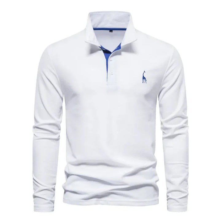 Marcin | Koszulka Polo Męska Z Długim Rękawem Slim Fit Casualowa