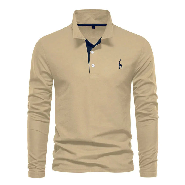 Marcin | Koszulka Polo Męska Z Długim Rękawem Slim Fit Casualowa