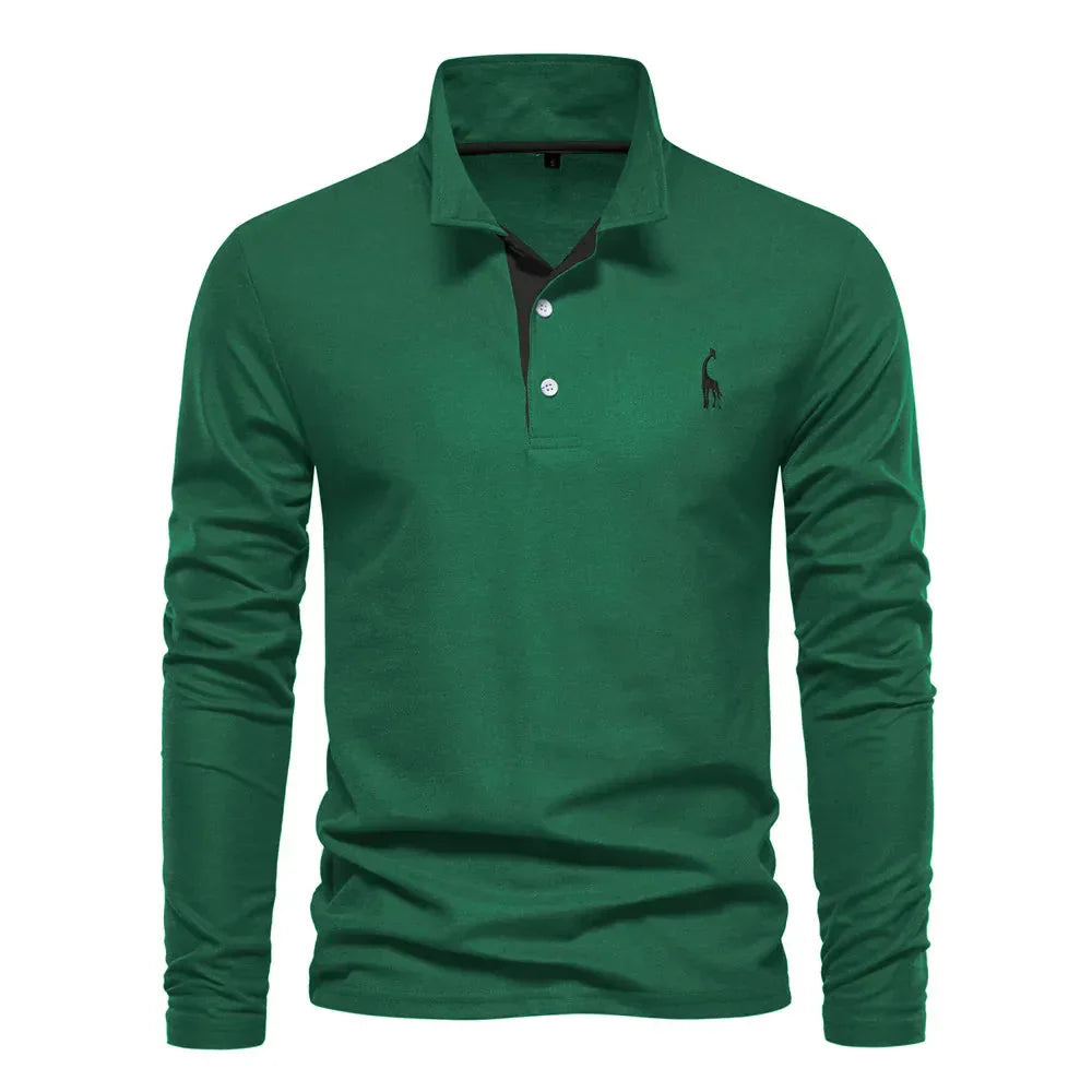 Marcin | Koszulka Polo Męska Z Długim Rękawem Slim Fit Casualowa