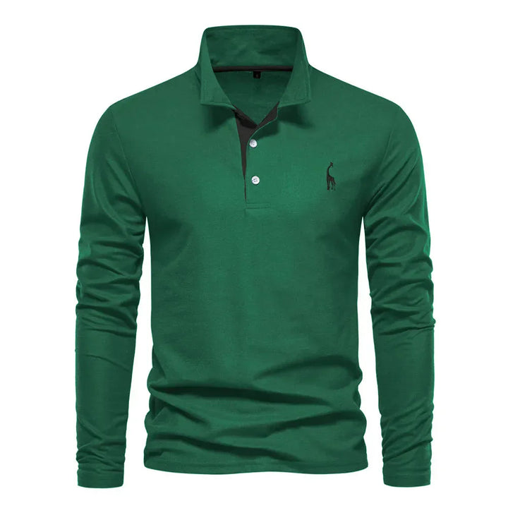 Marcin | Koszulka Polo Męska Z Długim Rękawem Slim Fit Casualowa