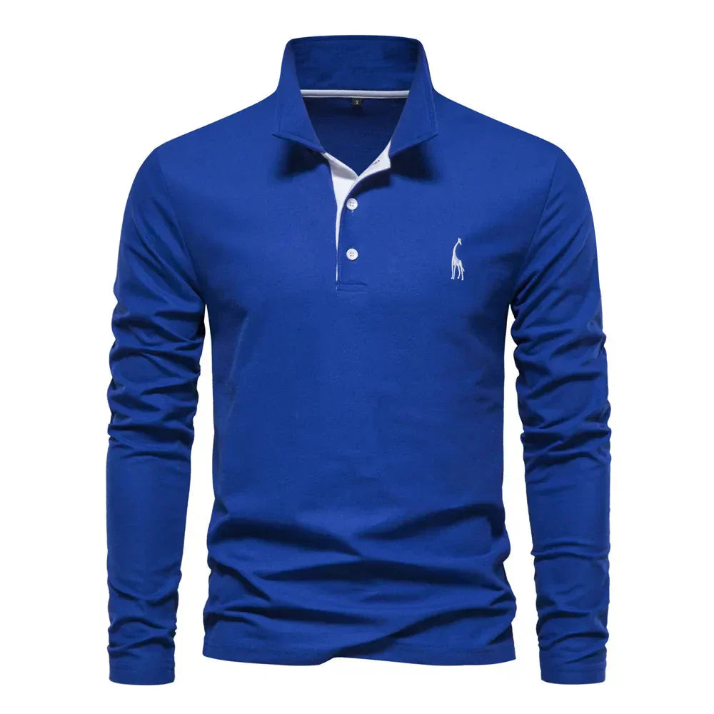 Marcin | Koszulka Polo Męska Z Długim Rękawem Slim Fit Casualowa