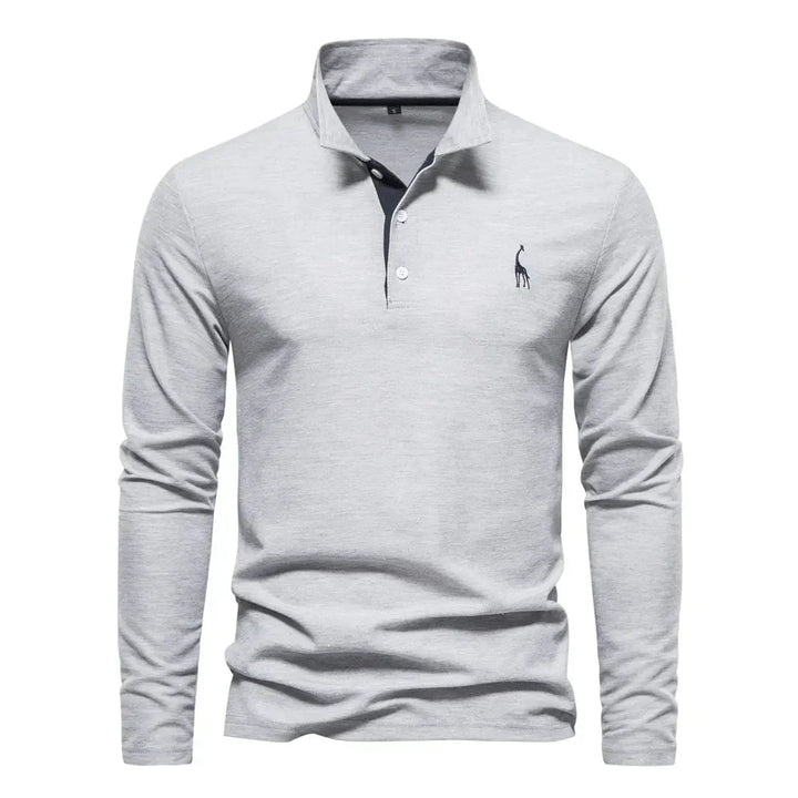Marcin | Koszulka Polo Męska Z Długim Rękawem Slim Fit Casualowa