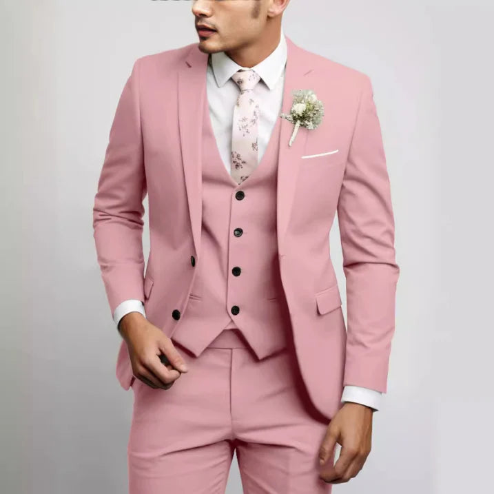 Bartosz | Garnitur Męski Trzyczęściowy Slim Fit Formalny Na Wesele