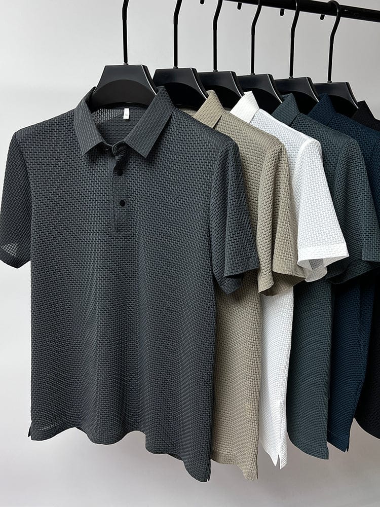 Marcin | Koszulka Polo Męska Luksusowa Mesh Oddychająca Casualowa