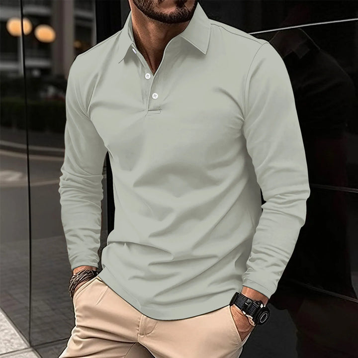 Tomasz | Koszulka Polo Męska Z Długim Rękawem Slim Fit Klasyczna