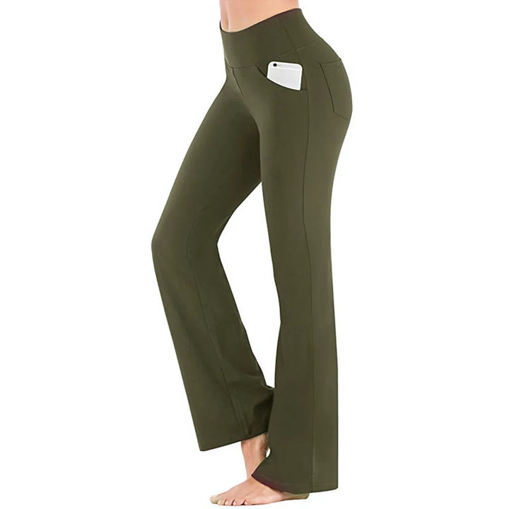 Anna | Spodnie Bootcut Damskie Eleganckie Z Kieszeniami