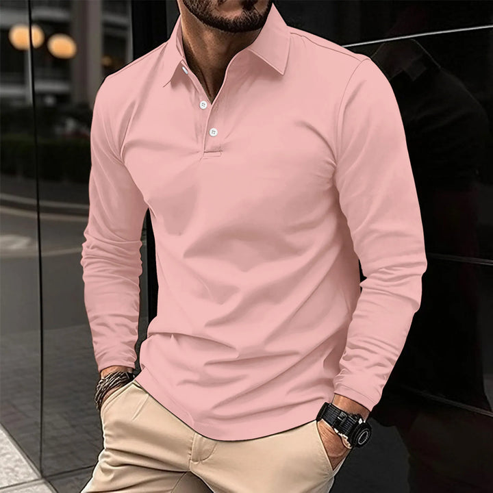 Tomasz | Koszulka Polo Męska Z Długim Rękawem Slim Fit Klasyczna