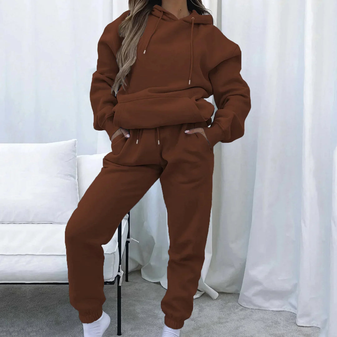 Marta | Dres Damski Dwuczęściowy Z Kapturem Casualowy