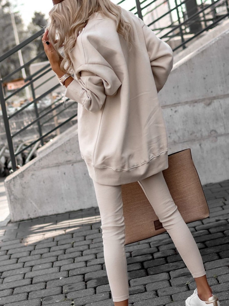 Monika | Komplet Dresowy Damski Oversize Casualowy