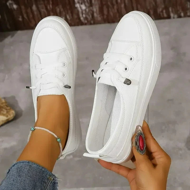 Wioletta | Sneakersy Damskie Sznurowane Na Grubej Podeszwie
