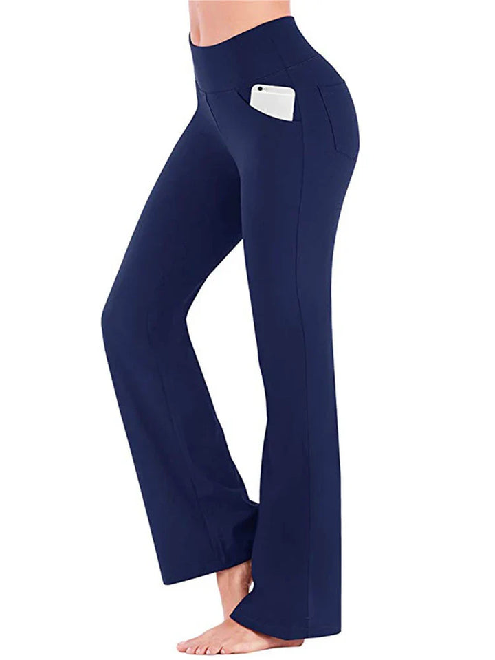 Anna | Spodnie Bootcut Damskie Eleganckie Z Kieszeniami
