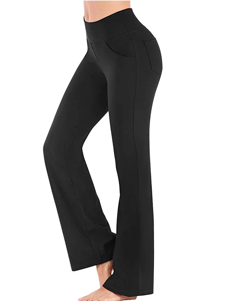 Anna | Spodnie Bootcut Damskie Eleganckie Z Kieszeniami