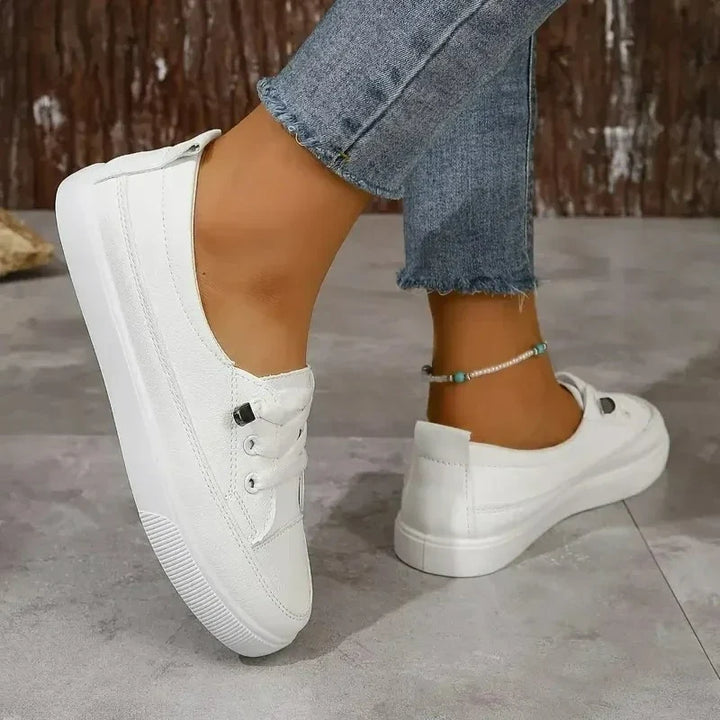 Wioletta | Sneakersy Damskie Sznurowane Na Grubej Podeszwie