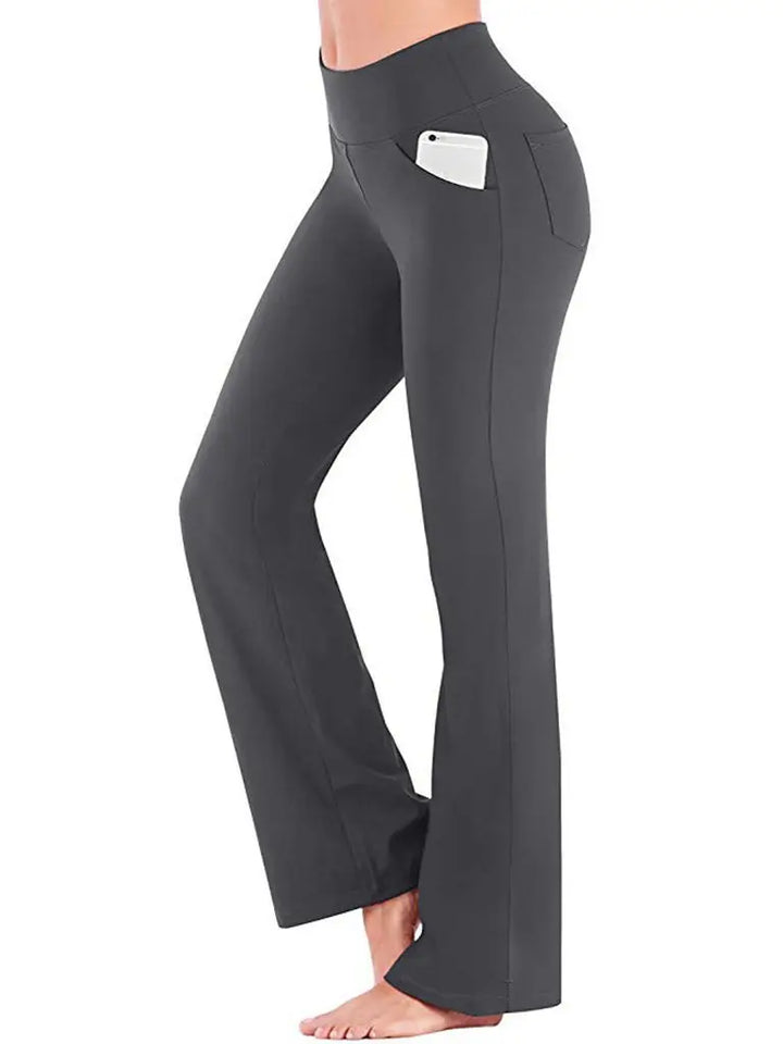 Anna | Spodnie Bootcut Damskie Eleganckie Z Kieszeniami