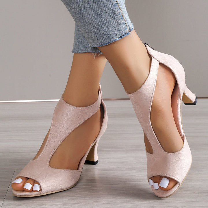 Martyna | Sandały Comfort Heel T-Bar