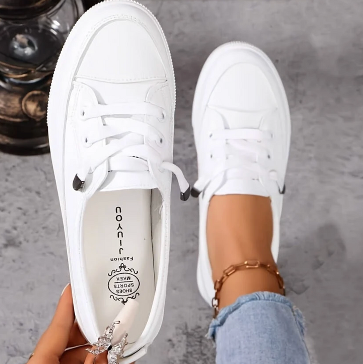 Wioletta | Sneakersy Damskie Sznurowane Na Grubej Podeszwie