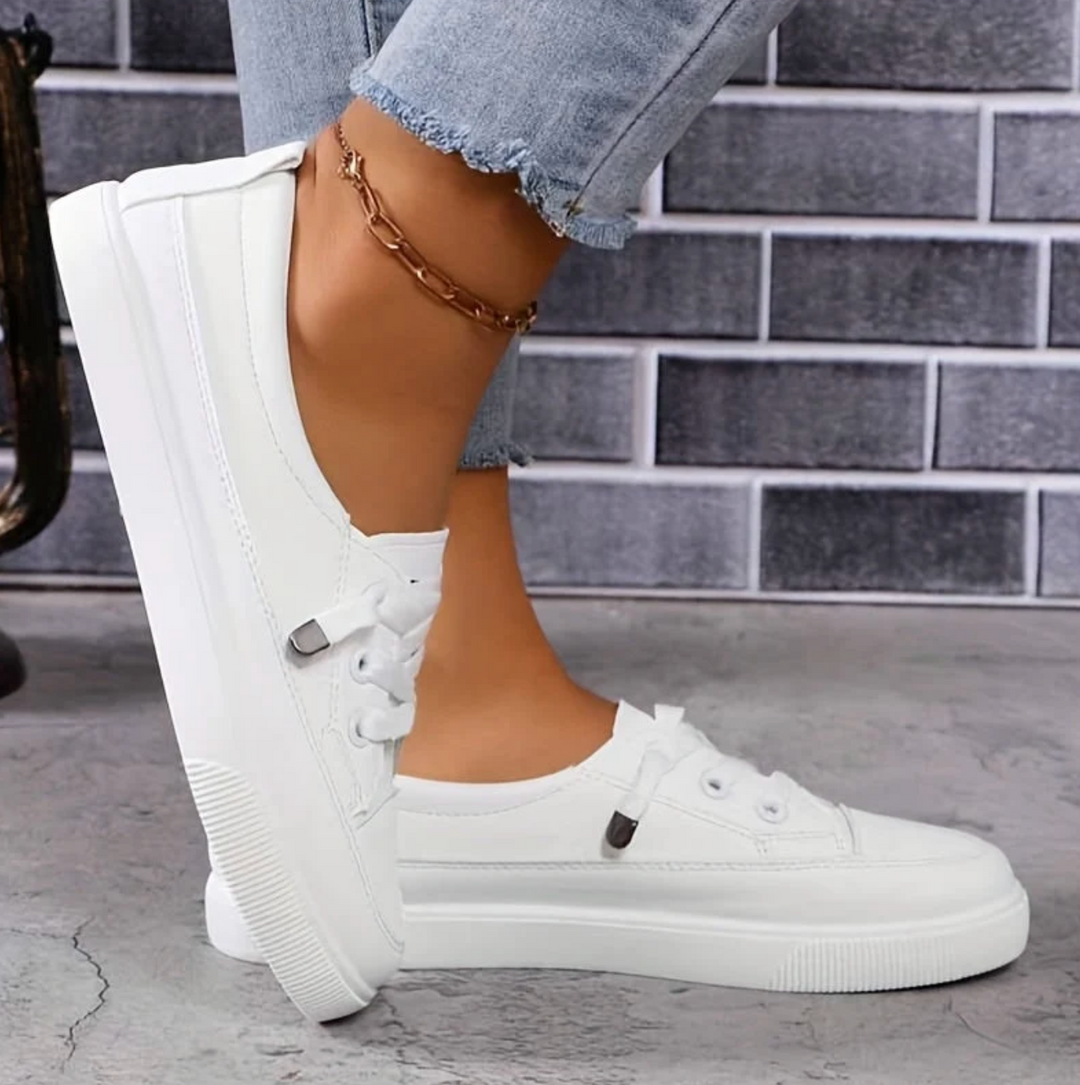 Wioletta | Sneakersy Damskie Sznurowane Na Grubej Podeszwie