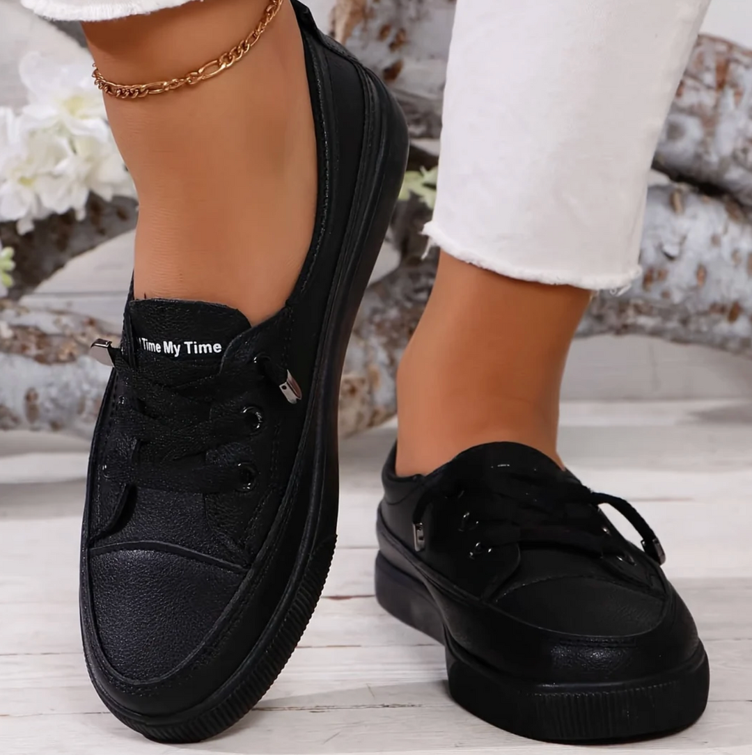Wioletta | Sneakersy Damskie Sznurowane Na Grubej Podeszwie