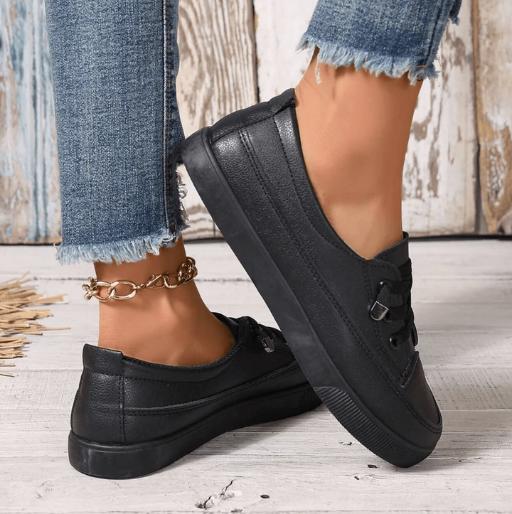 Wioletta | Sneakersy Damskie Sznurowane Na Grubej Podeszwie