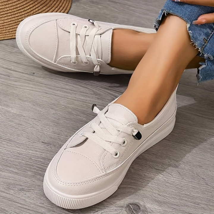 Wioletta | Sneakersy Damskie Sznurowane Na Grubej Podeszwie
