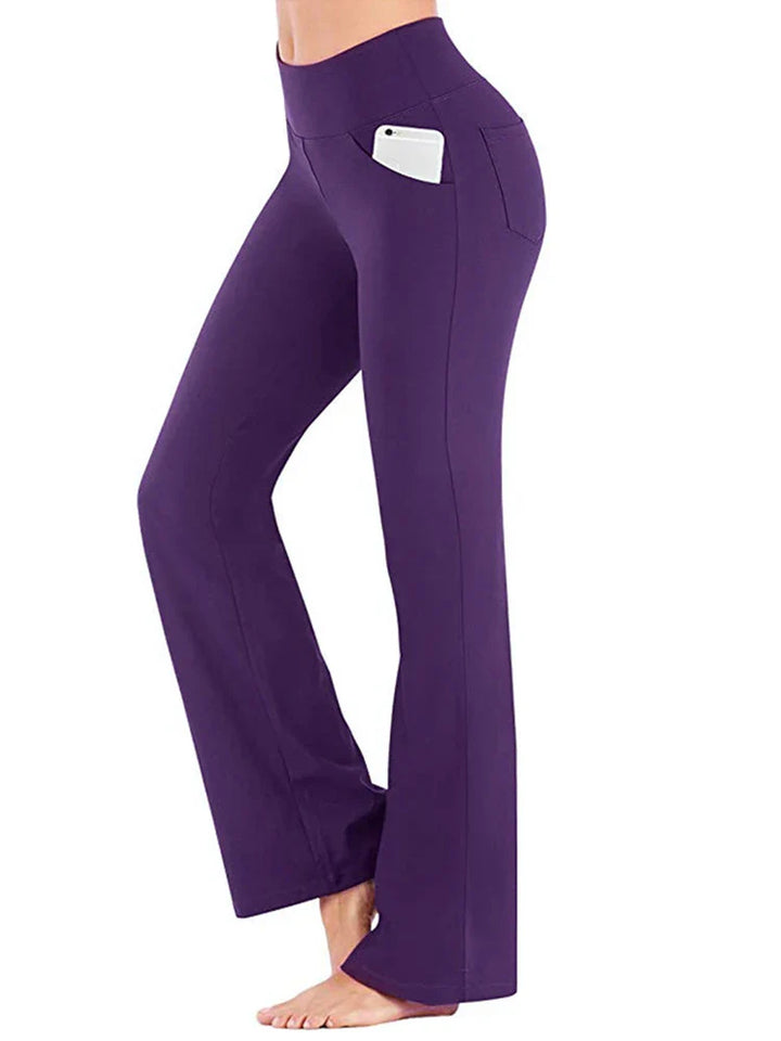 Anna | Spodnie Bootcut Damskie Eleganckie Z Kieszeniami