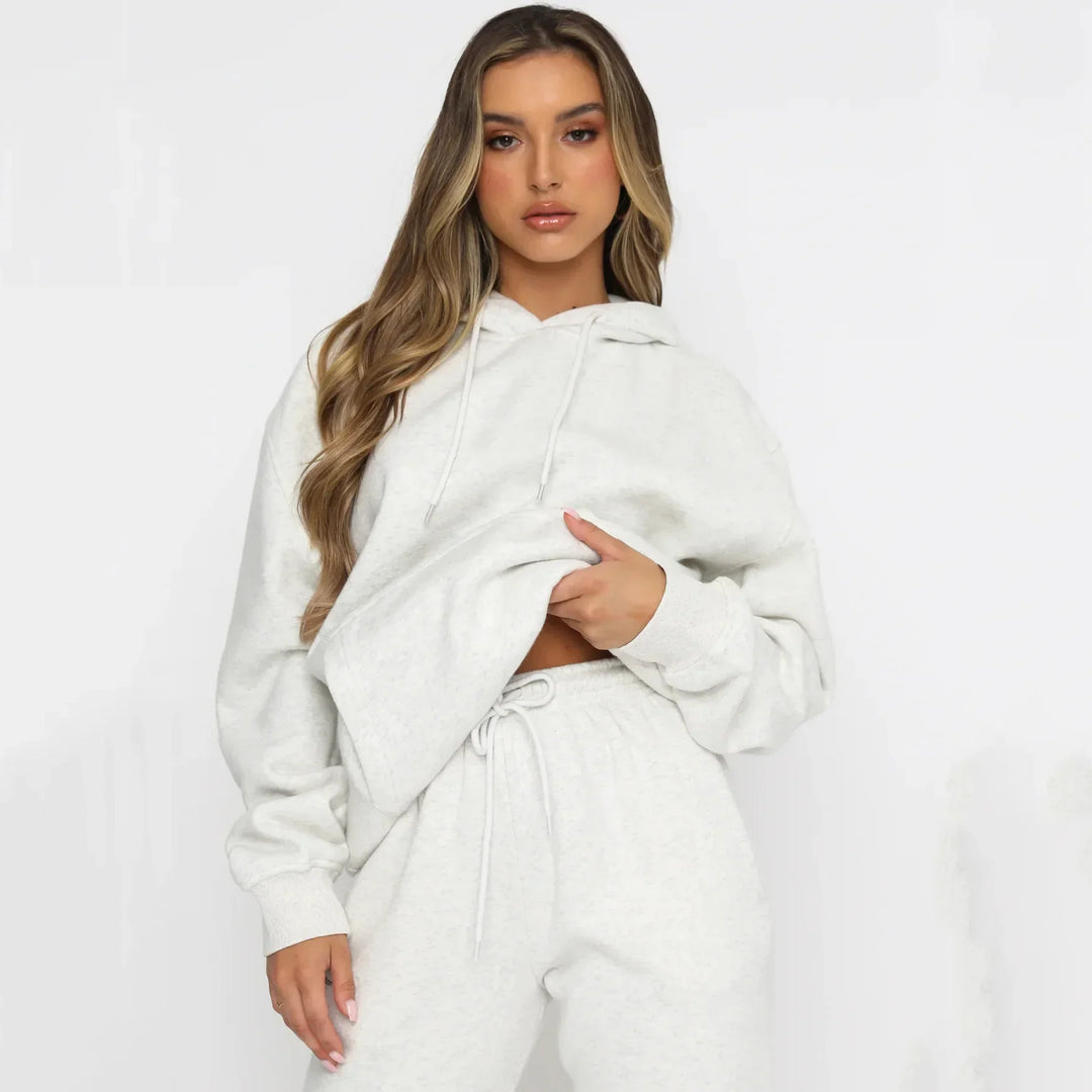 Marta | Dres Damski Dwuczęściowy Z Kapturem Casualowy