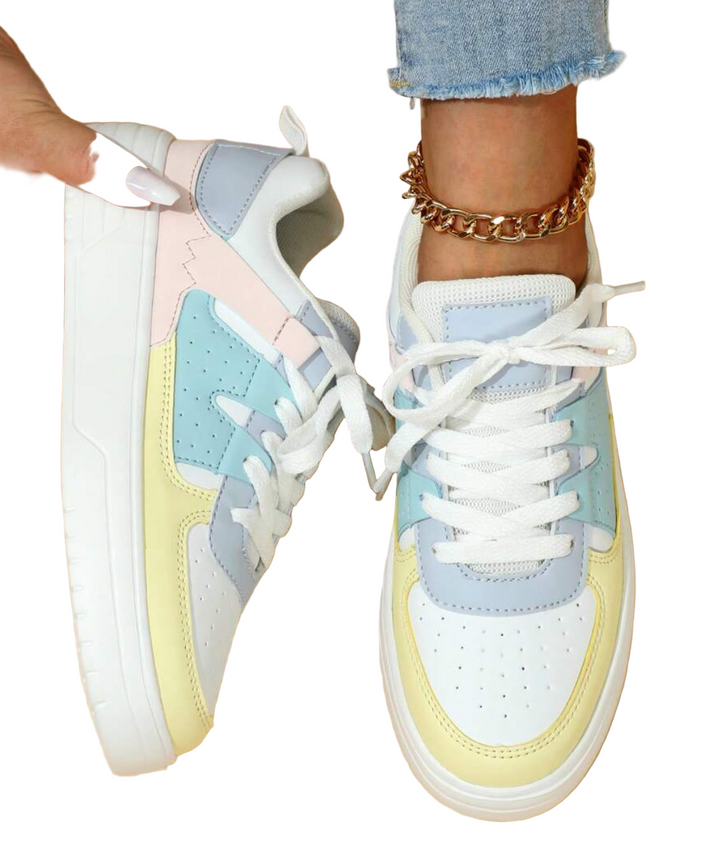 Monika | Sneakersy Damskie W Zwierzęce Wzory Kolorowe Casualowe