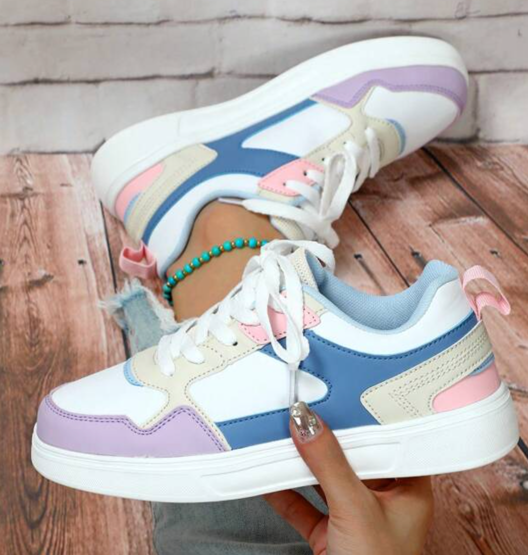 Monika | Sneakersy Damskie W Zwierzęce Wzory Kolorowe Casualowe