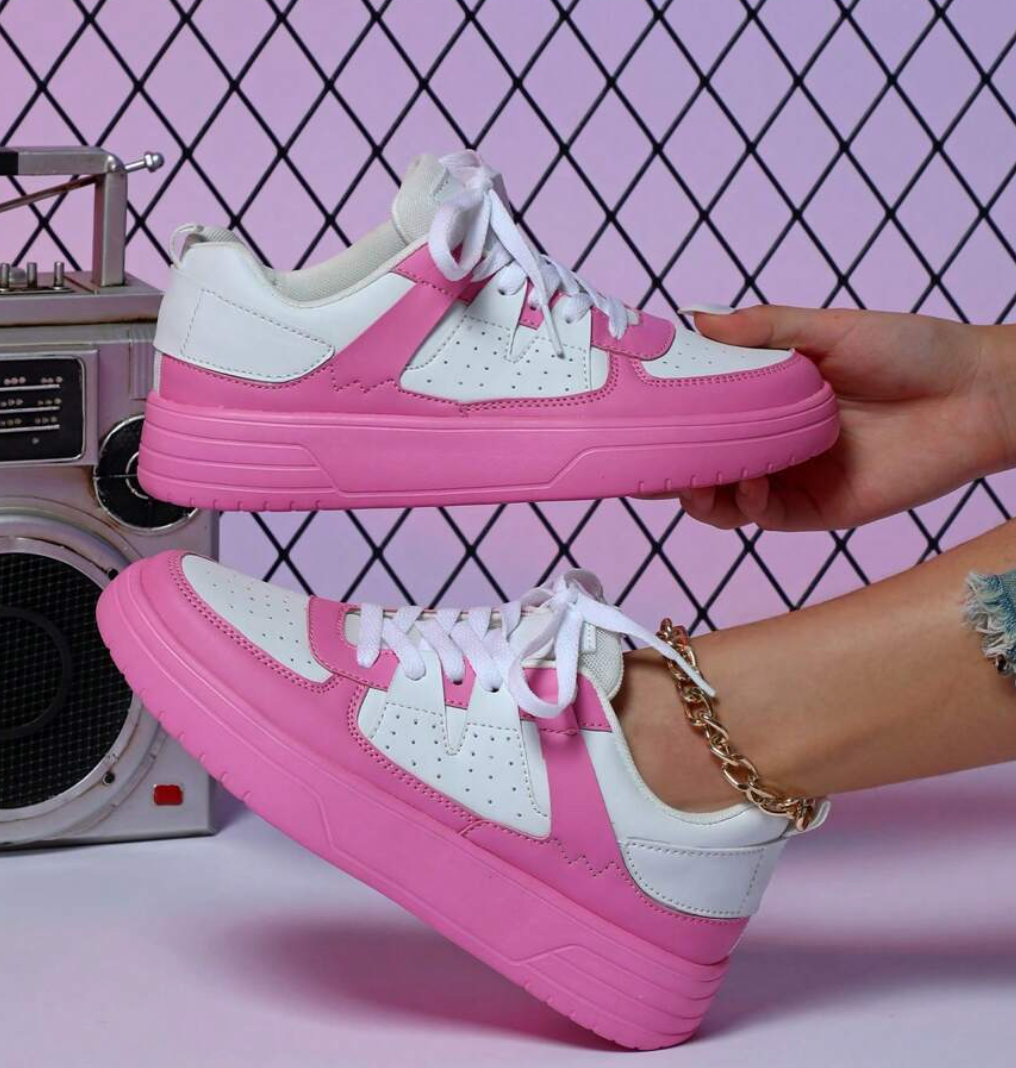 Monika | Sneakersy Damskie W Zwierzęce Wzory Kolorowe Casualowe