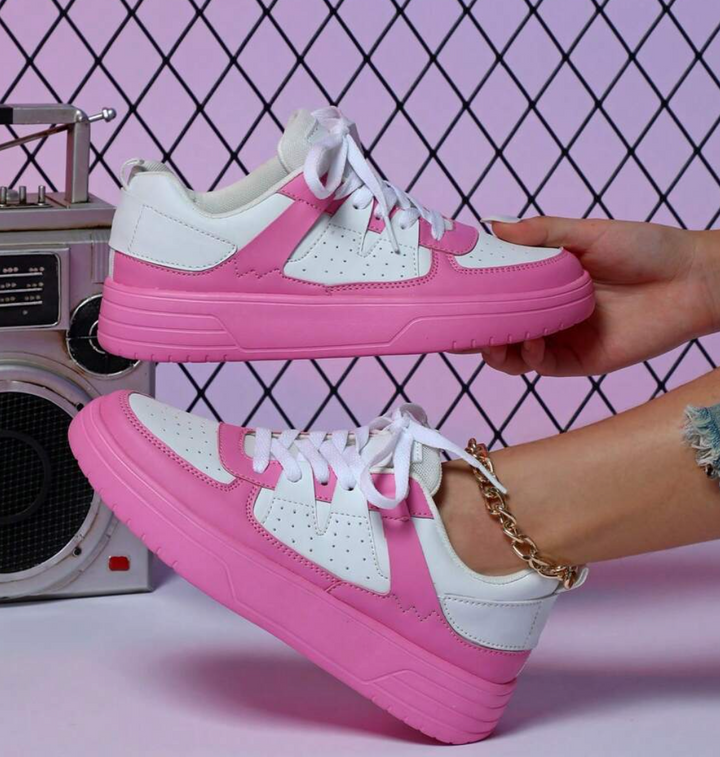 Monika | Sneakersy Damskie W Zwierzęce Wzory Kolorowe Casualowe