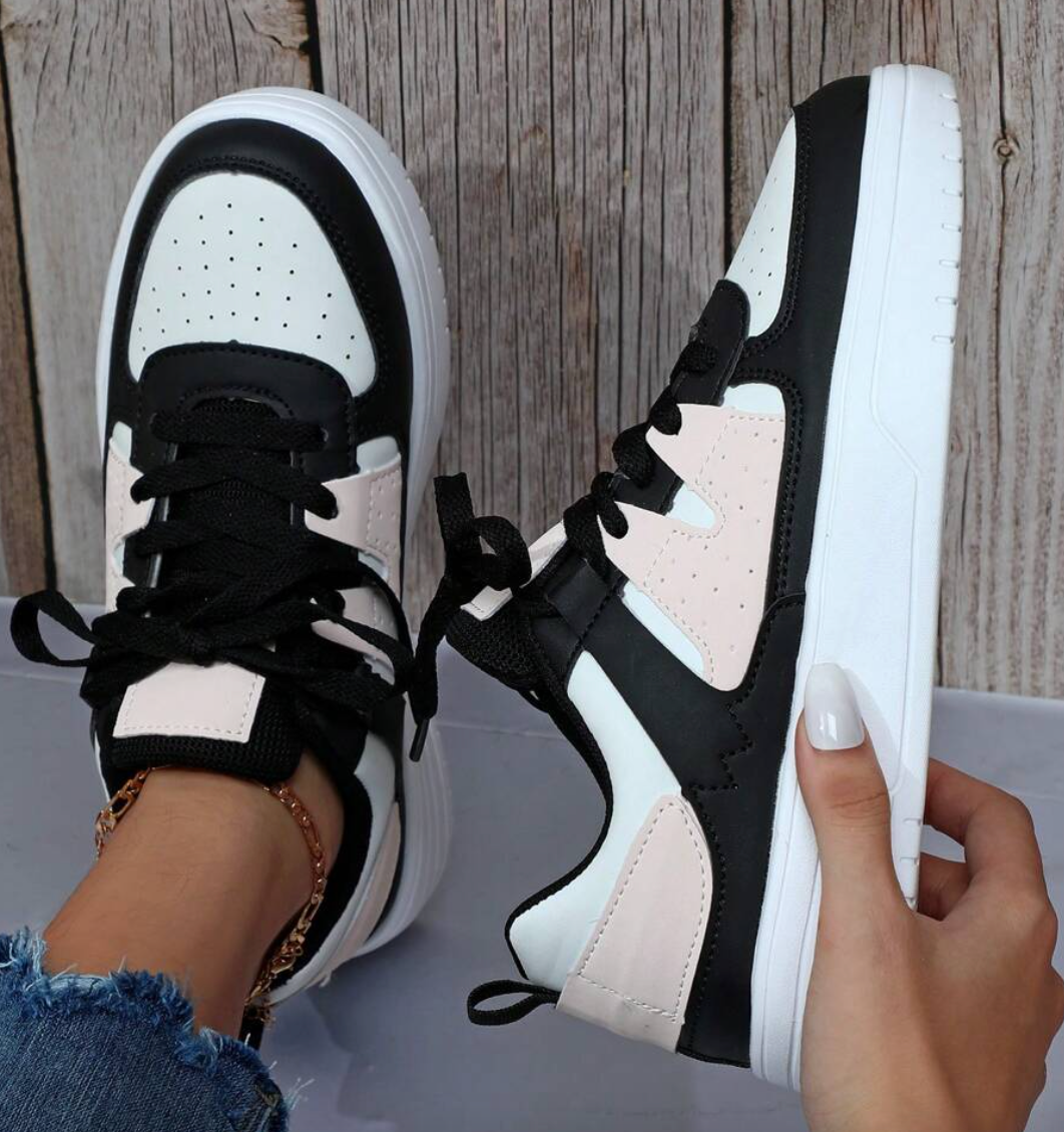 Monika | Sneakersy Damskie W Zwierzęce Wzory Kolorowe Casualowe