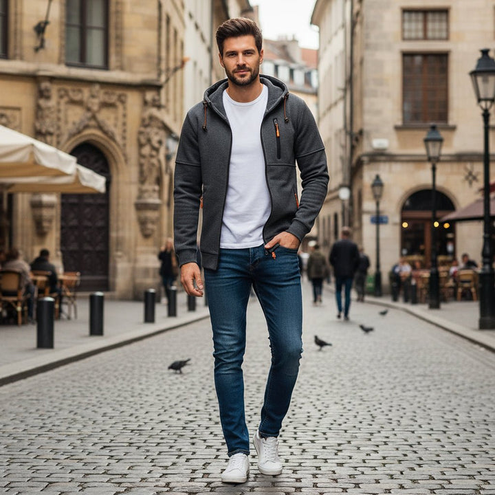 Marek | Bluza Męska Rozpinana Z Kapturem