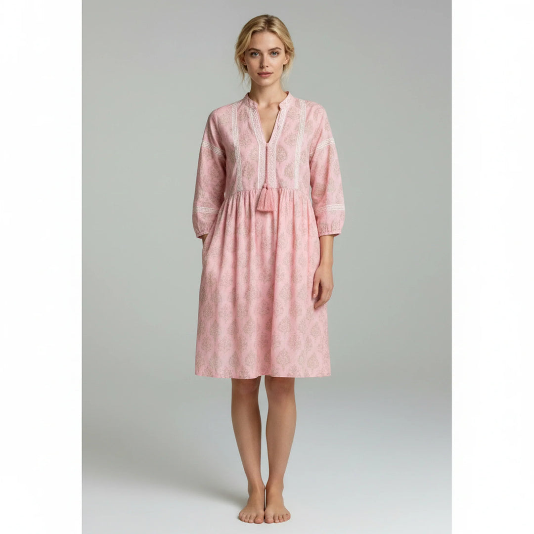 Zofia | Sukienka Midi Damska Boho Z Frędzelkami Letnia