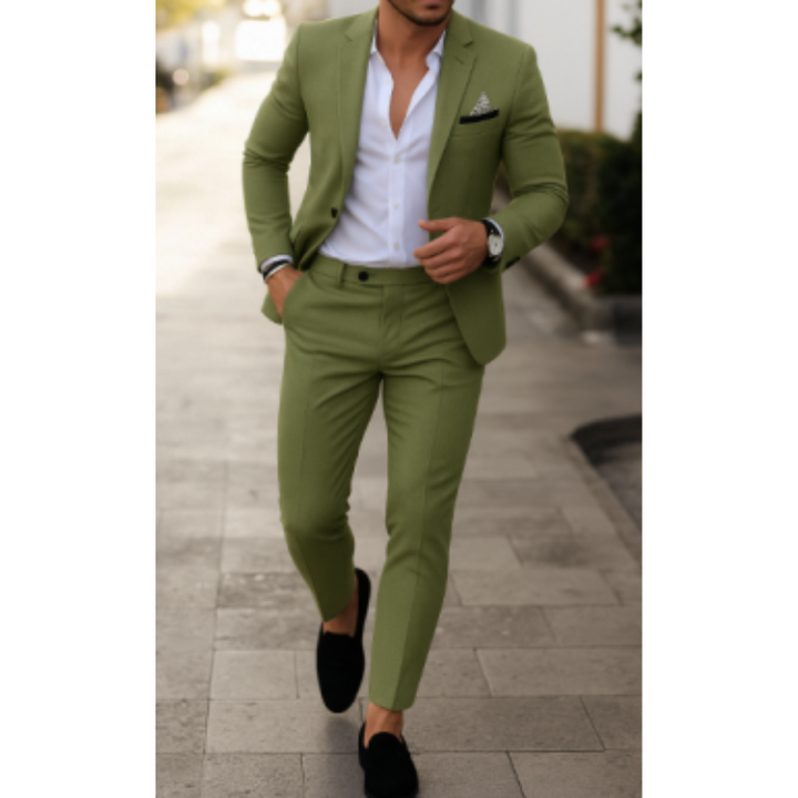 Paweł | Garnitur Męski Dwuczęściowy Letni Na Wesele Blazer Spodnie
