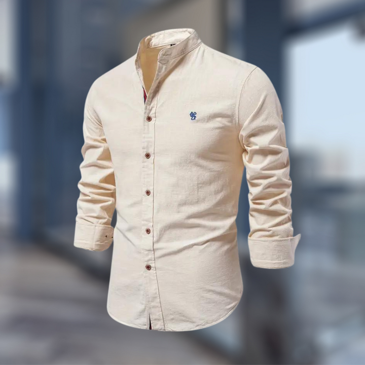Mirosław | Koszula Męska Bawełniana Stójka Slim Fit Casualowa