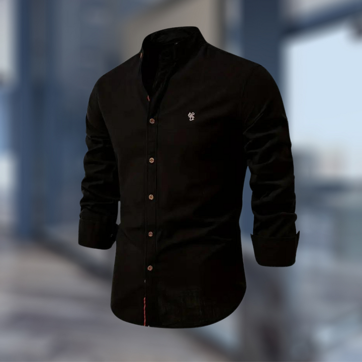 Mirosław | Koszula Męska Bawełniana Stójka Slim Fit Casualowa