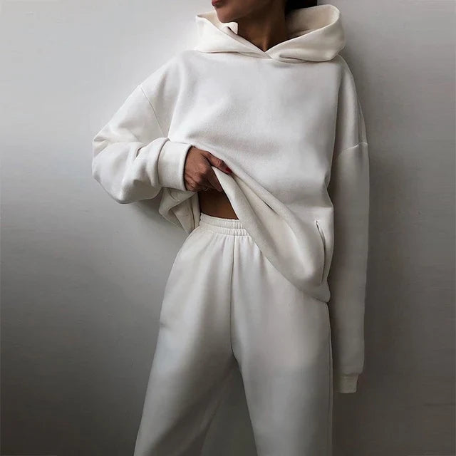 Teresa | Komplet Dresowy Damski Z Kapturem Casual