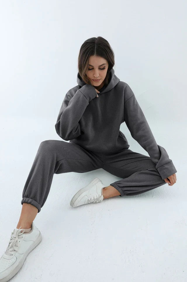 Teresa | Komplet Dresowy Damski Z Kapturem Casual