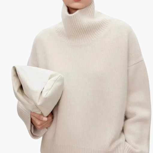 Renata | Sweter damski oversize z wysokim kołnierzem